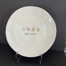 Rae Dunn Happy Easter Large Round Serving Platter Magenta Easter Eggs
