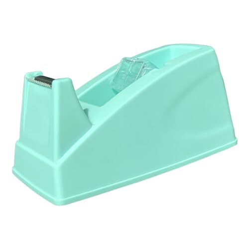 Colorful Desktop Tape Dispenser for Office, Home & School, Durable Small Green
