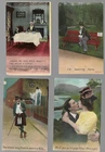 pk50477:Postcard Lot of 4 Vintage Assorted Bamforth Comic Romance, etc