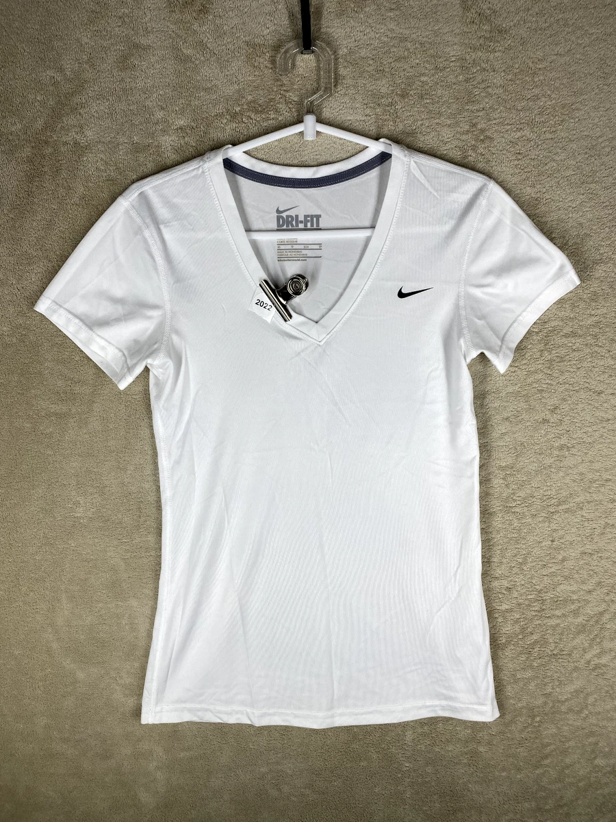 Dri fit top shirts womens white