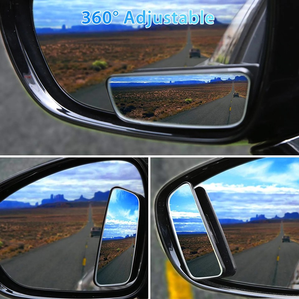 2Pcs Blind Spot Mirror Auto 360° Wide Angle Convex Rear Side View Car Truck SUV - Foto 8