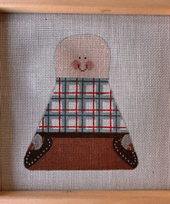 Cute Cowboy with stick horse needlepoint kit