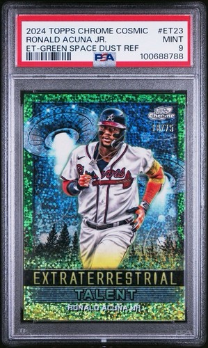 2024 Topps Cosmic Chrome Extraterrestrial Talent Green Ronald Acuna Jr /75