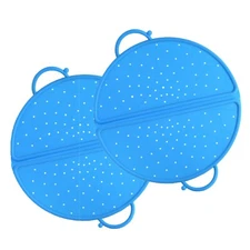 Two Silicone Splatter Guards for Frying Pan Foldable Splatter Protection 12 Inch