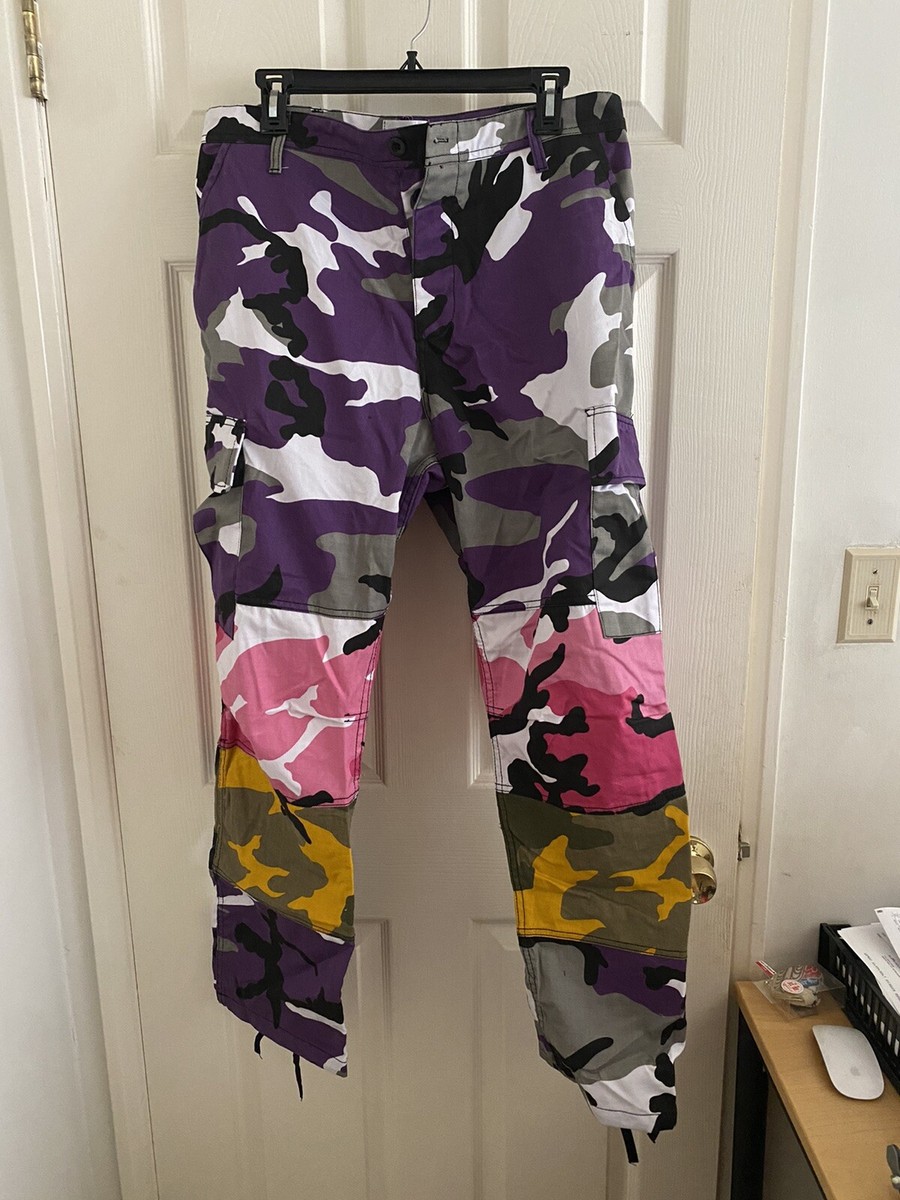 mens multi color camo pants Streetwear Size Xl | eBay