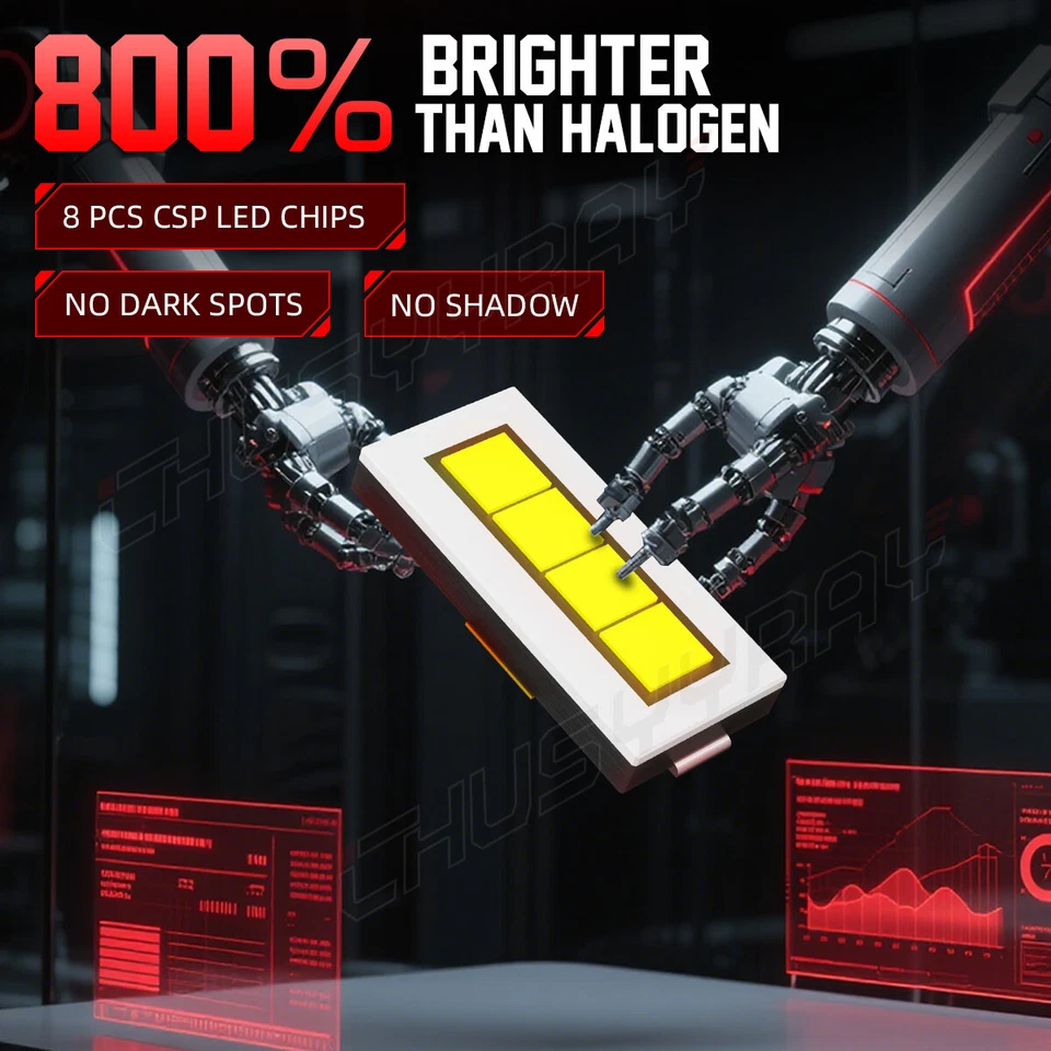 Para Aprilia Shiver 750 900 Kit Faros LED H7 Blanco Bombillas 6000K Par Foto 4 de 4