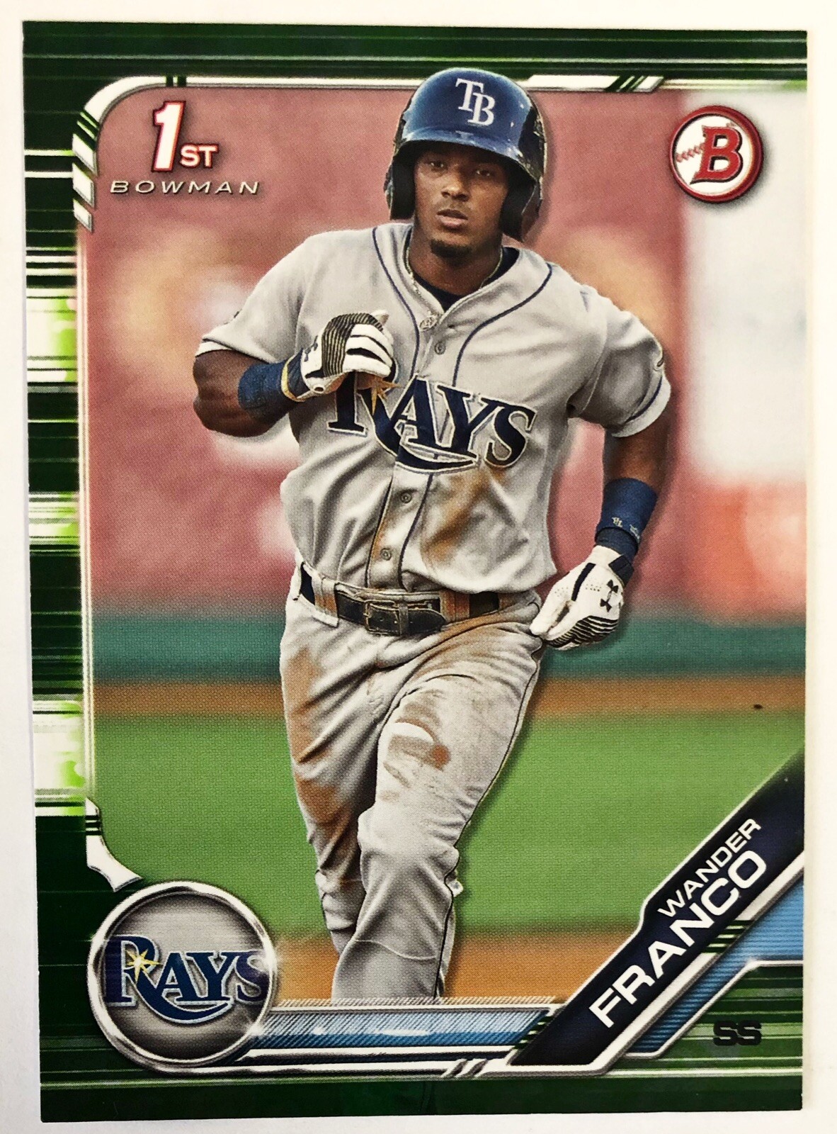 2019 Bowman Wander Franco 1st Edition Paper RC #BP-100 Green Camo SP RAYS HOT