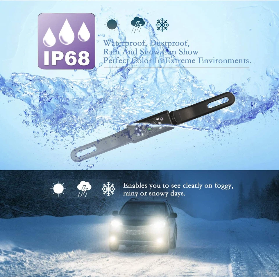 Wireless 4.3" Car Rear View Monitor No1 Mount Backup Reversing Camera For Toyota - Image 2 of 4