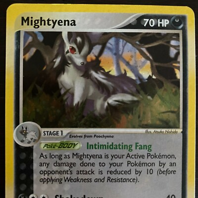 MIGHTYENA - HOLO RARE - 10/109 - EX RUBY & SAPPHIRE - NEAR MINT