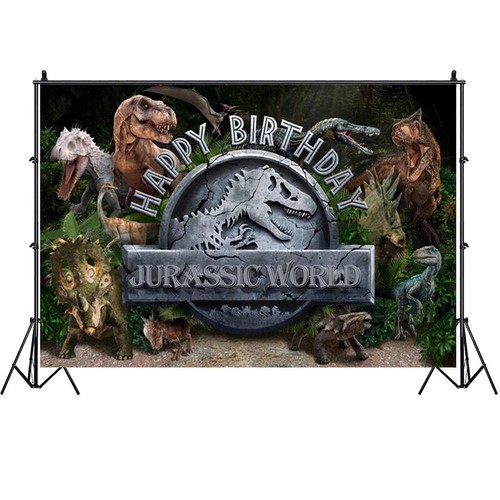 Jurassic Park World Dinosaur Backdrop Kids Birthday Party Photo Background - Picture 11 of 12