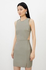 Karen Millen Bodycon Mini Dress M in Green RRP £89