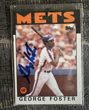 Topps 1986 Topps #680 George Foster New York Mets Autographed Card