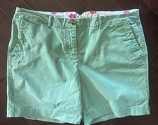 Boden Chino Shorts Size 10 Sunwashed Green Preppy