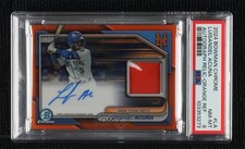 2024 Bowman Chrome Relics Orange Refractor 22/25 Luisangel Acuna PSA 8 Auto 1q7