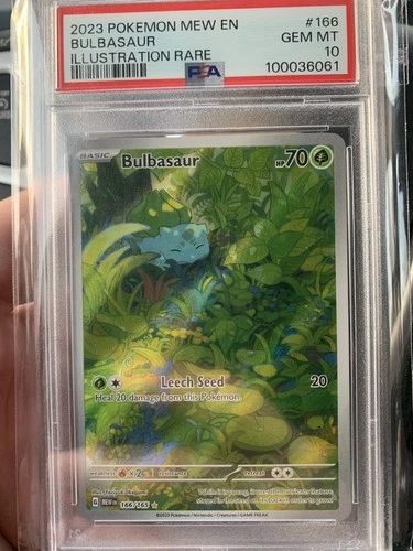 New Listing2023 POKEMON MEW EN-151 ILLUSTRATION RARE #166 BULBASAUR PSA 10