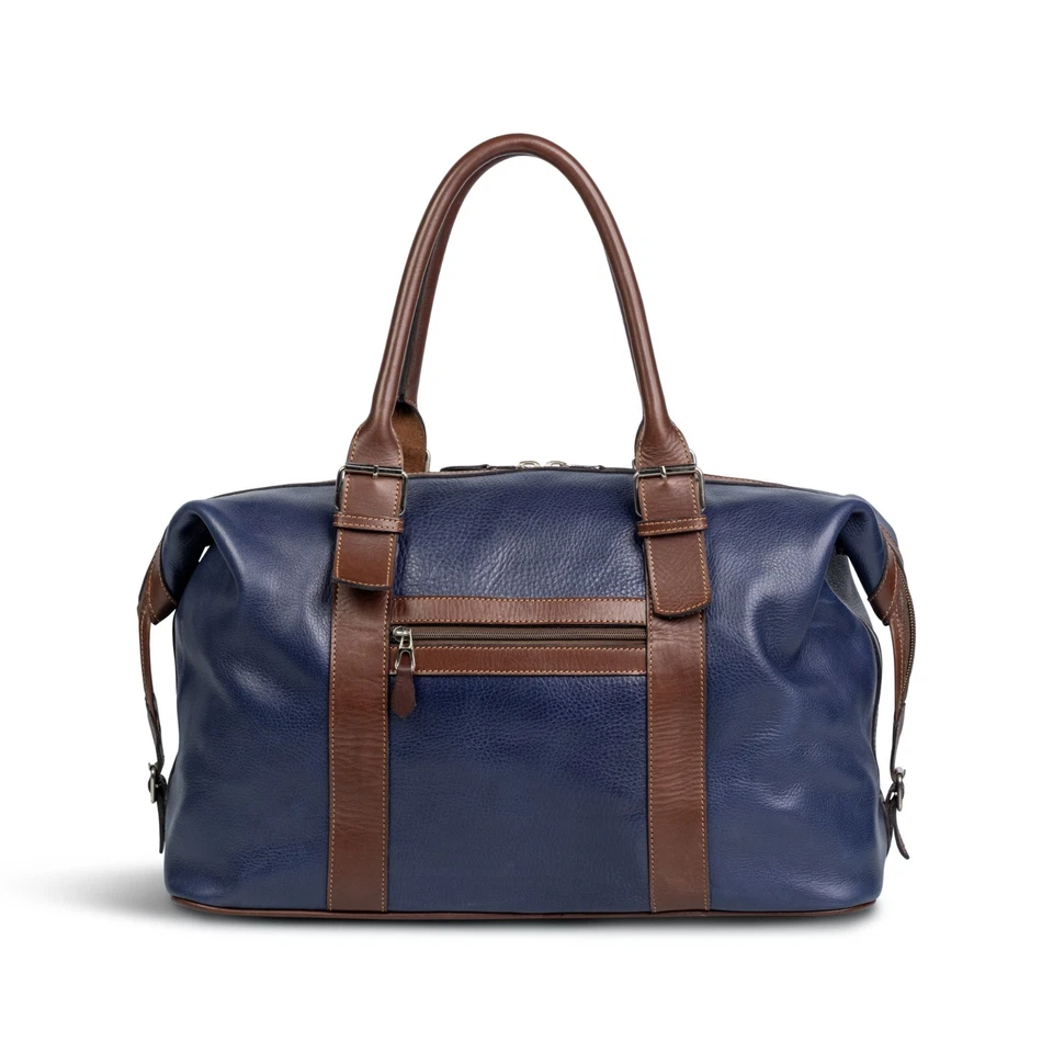 Cabrera Napoleon Vegetable Tanned Leather Duffle Bag Travel Weekend Carry On - Image 2 of 4