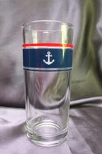 Chic &Tonic Let's Sail Away Highball Glass (es) Replacement Barware Blue Anchor