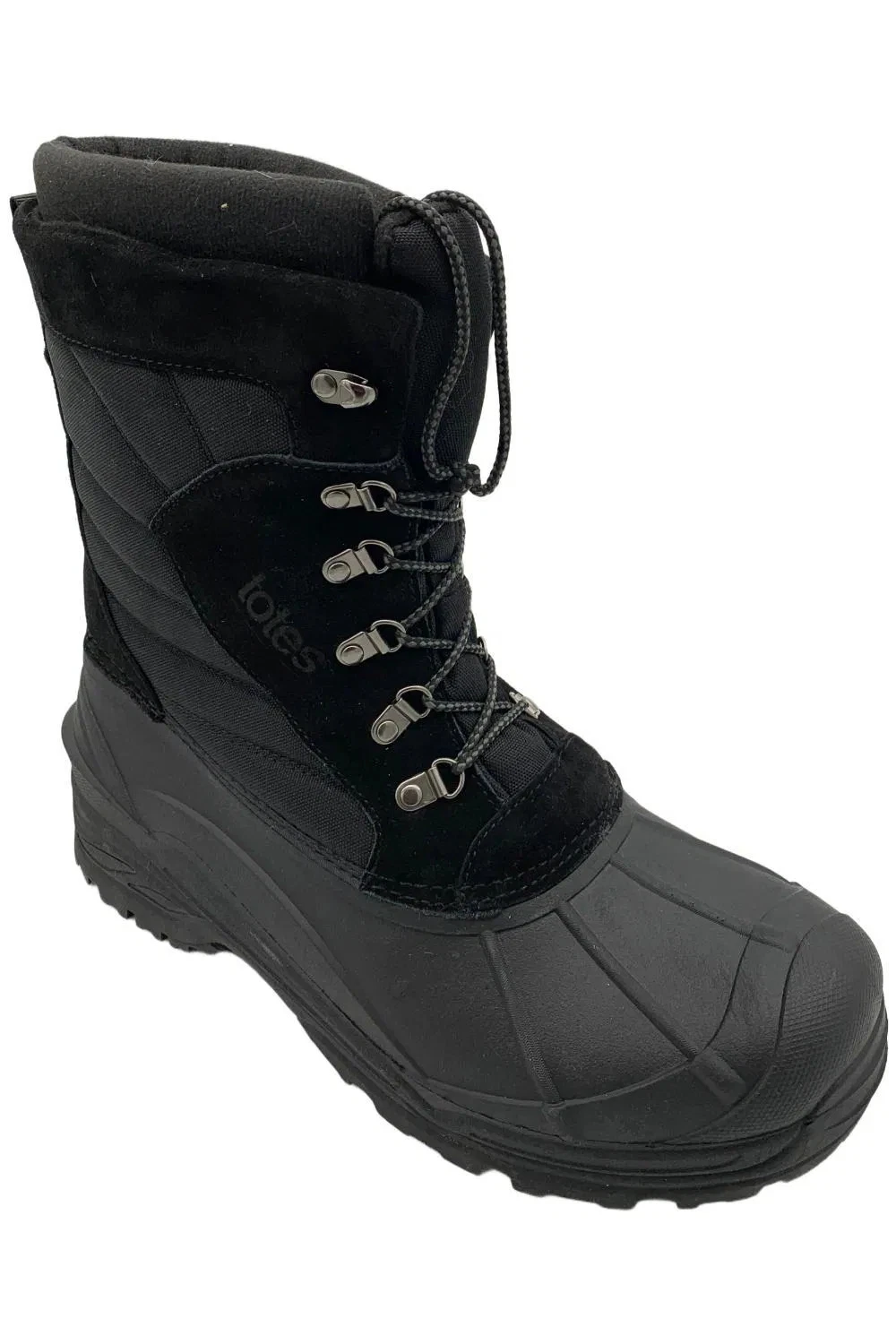 Totes Men's Briggs Waterproof Snow Boots Black