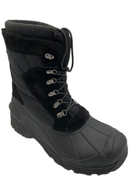 Totes Men's Briggs Waterproof Snow Boots Black