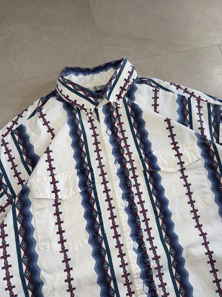 Vintage Panhandle Slim Western Wear Shirt Men's Size XL Pearl Snap Aztec - Image 2 of 4