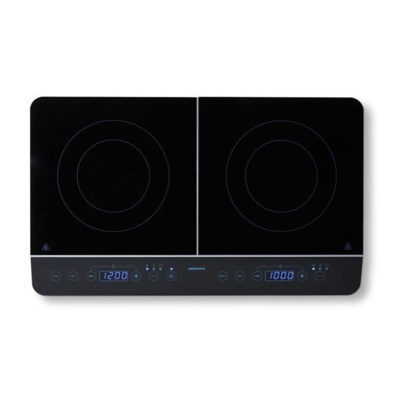 Plaque induction posable double zone MEDION commande tactile noire