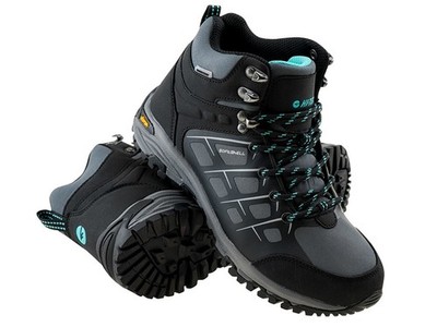 Damen Trekking Wanderschuhe Masami wasserdicht Vibram Sohle Schwarz Grau