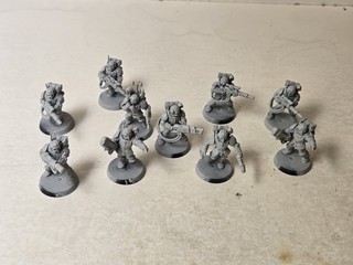 Astra Militarum: Tempestus Scions Warhammer 40K 10x Assembled Primed Look