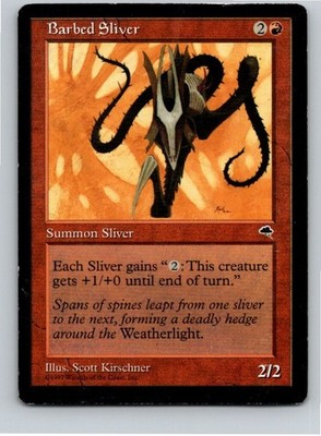 Magic the Gathering HP Barbed Sliver Tempest MTG Free Shipping!