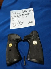 PACHMAYR RUBBER GRIP GOLD COLT MEDALLION COLT J FRAME SMALL GRIP CJ & SCREW MIKE