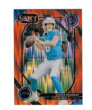JUSTIN HERBERT 2024 SELECT ORANGE SHOCK PRIZM #232 304/399 $25 LA CHARGERS