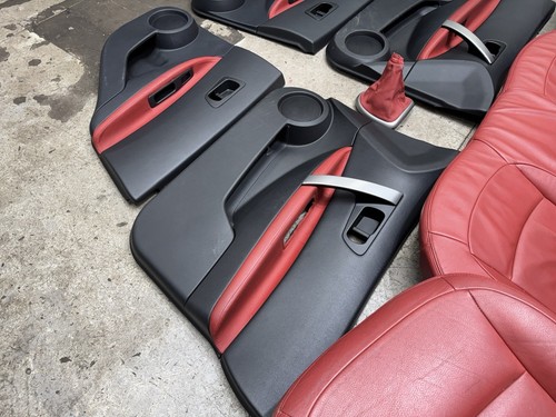 2011 NISSAN QASHQAI J10 FRONT AND REAR RED LEATHER SEATS #0A - Picture 4 of 18