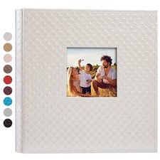 Leather Photo Album 4x6 600 Photos Large Capacity Picture Book with Horizonta...