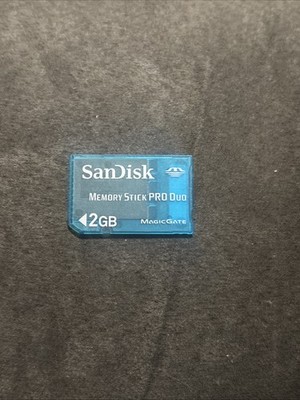 Sandisk 2Gb Memory Stick Pro Duo Magic Gate Memory card - Clear Blue