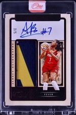 2025 Panini One and One Jersey On-Card Autographs Aliyah Boston /5 Indiana Fever
