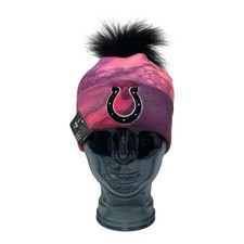 New Era Indianapolis Colts Winter Knit Hat Women  s OS Removable Pom NFL