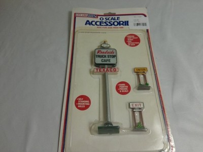 O Scale Life-Like Roadside Truck Stop Cafe Texaco Signs Set 1144 NEW IN BOX