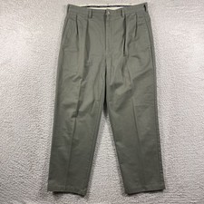 Vintage Polo Ralph Lauren Chino Pants Mens 36x30 Olive Green Andrew Pleated 90s
