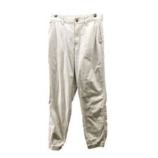 Gap Twill Utility Girlfriend Jogger Pants Womens 4 Beige Cotton Mid Rise