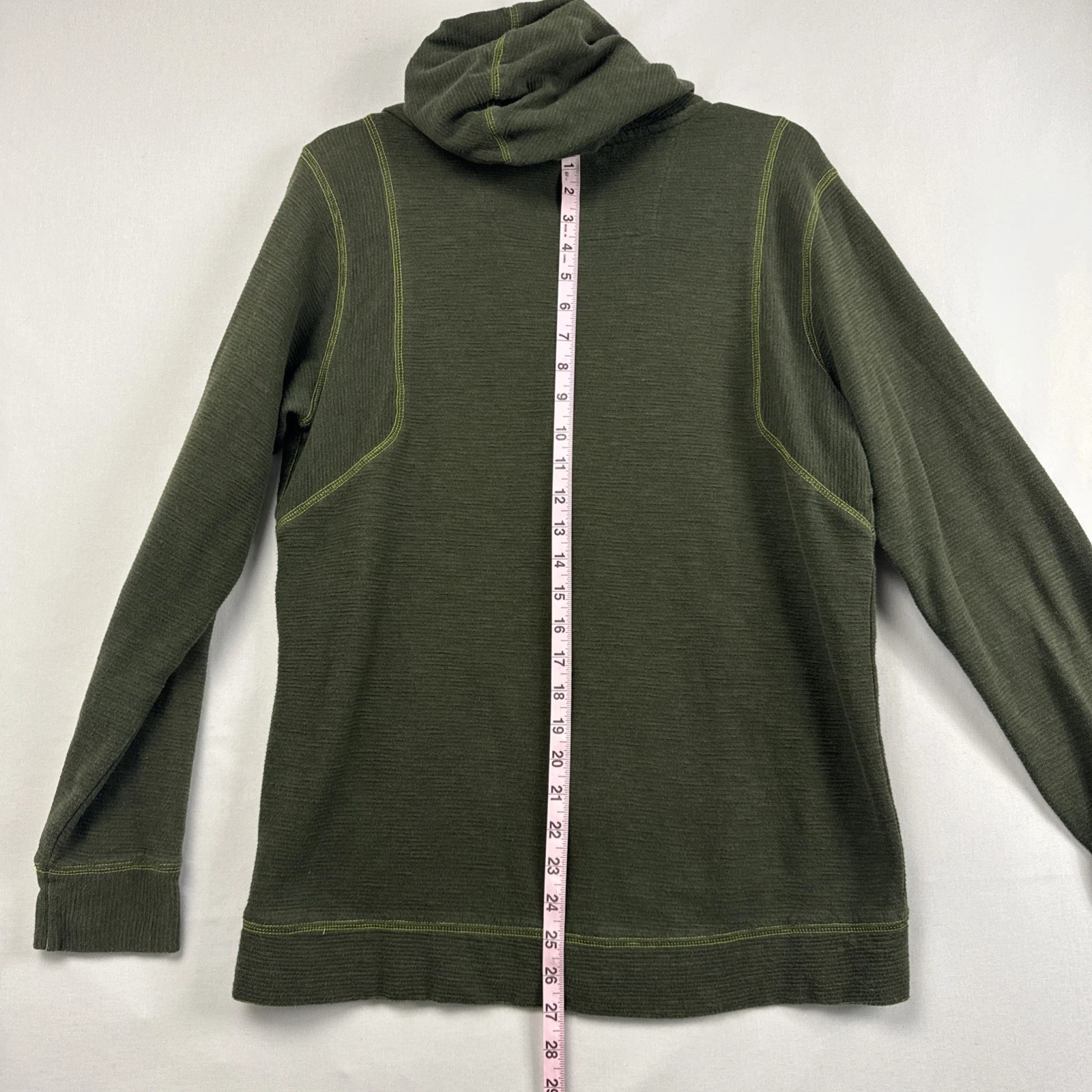 prana full zip organic cotton poly ribbed knit hoodie
