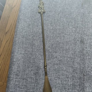 Antique Cast Brass Scottish Kilted Highlander long handled shoe horn