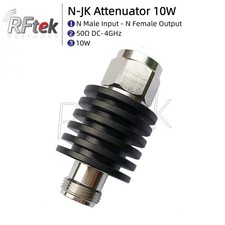 N Type 10W DC-4GHz 50  RF Coax Fixed Attenuator 1-50dB 3dB 6dB 10dB 20dB 30dB