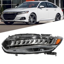 Headlight Assembly For Honda Accord 2021-2022 Blcak Full Led Driverleft Side