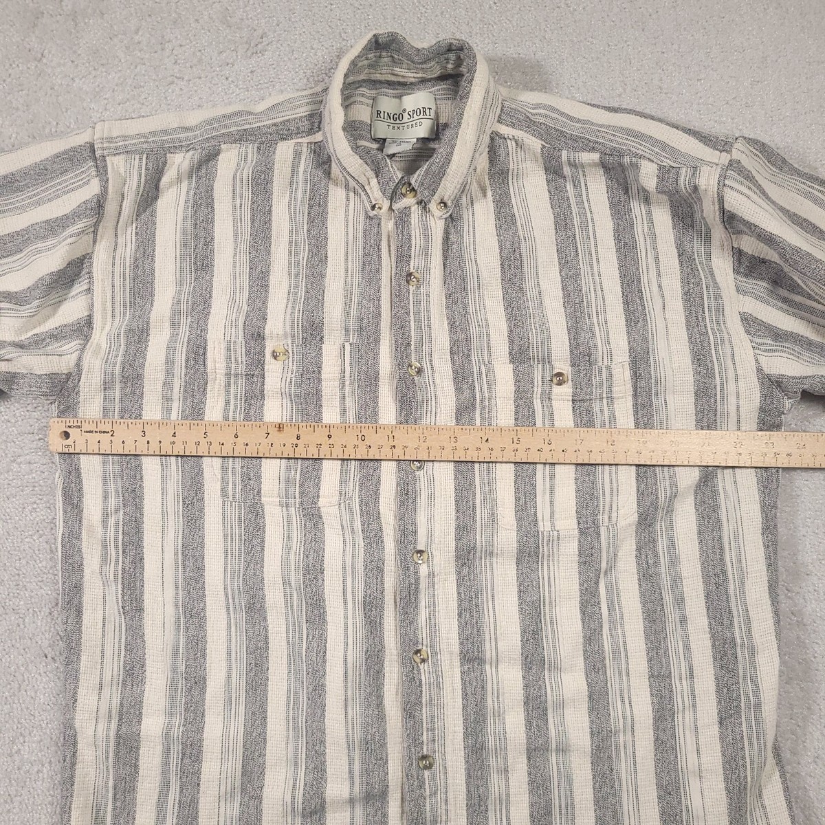 Vintage Ringo Sport Short Sleeve Button Up Collared Shirt Mens XL