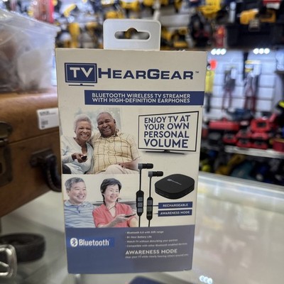TV Heargear Hear Gear wireless Bluetooth 5.0 Headset System & Transmitter