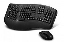 Adesso Tru-Form Media 1500 - Wireless Ergonomic Keyboard and Laser Mouse