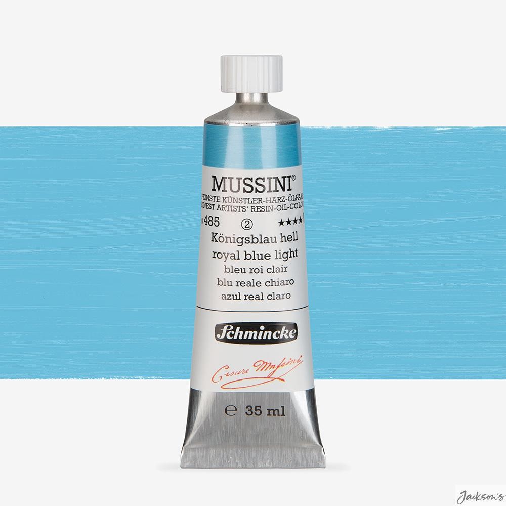 Schmincke Mussini Oil Paint Natural Resin 35ml Royal Blue Light Artists Colour