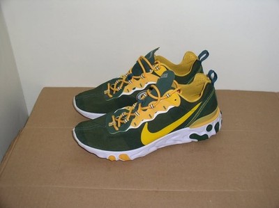 Nike React Element 55 Green Bay Packers Shoes Sneakers CK4882-300 Men Size US 11