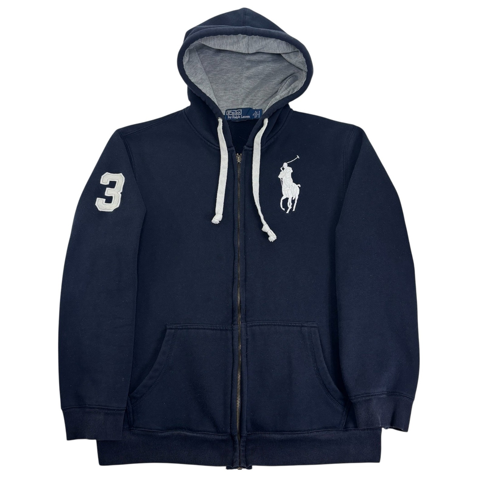 Felpa con cappuccio zip intera vintage Polo Ralph Lauren #3 ricamo logo Big Pony