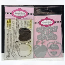 The Stamps Of Life APPLES School Teacher Fruit Rubber Stamps Dies