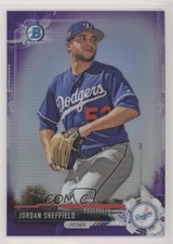 2017 Bowman Draft Chrome Purple Refractor 97/250 Jordan Sheffield #BDC-134 fm0